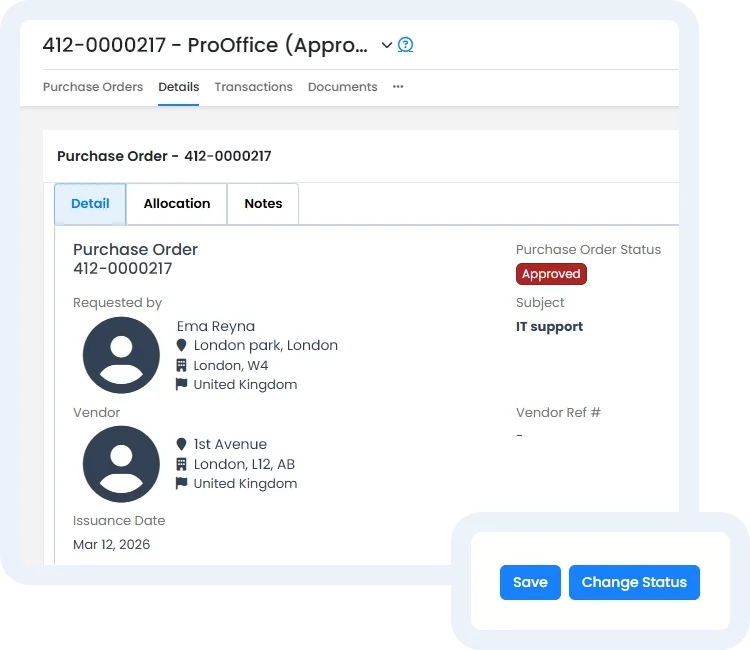 PO Creation & Approval