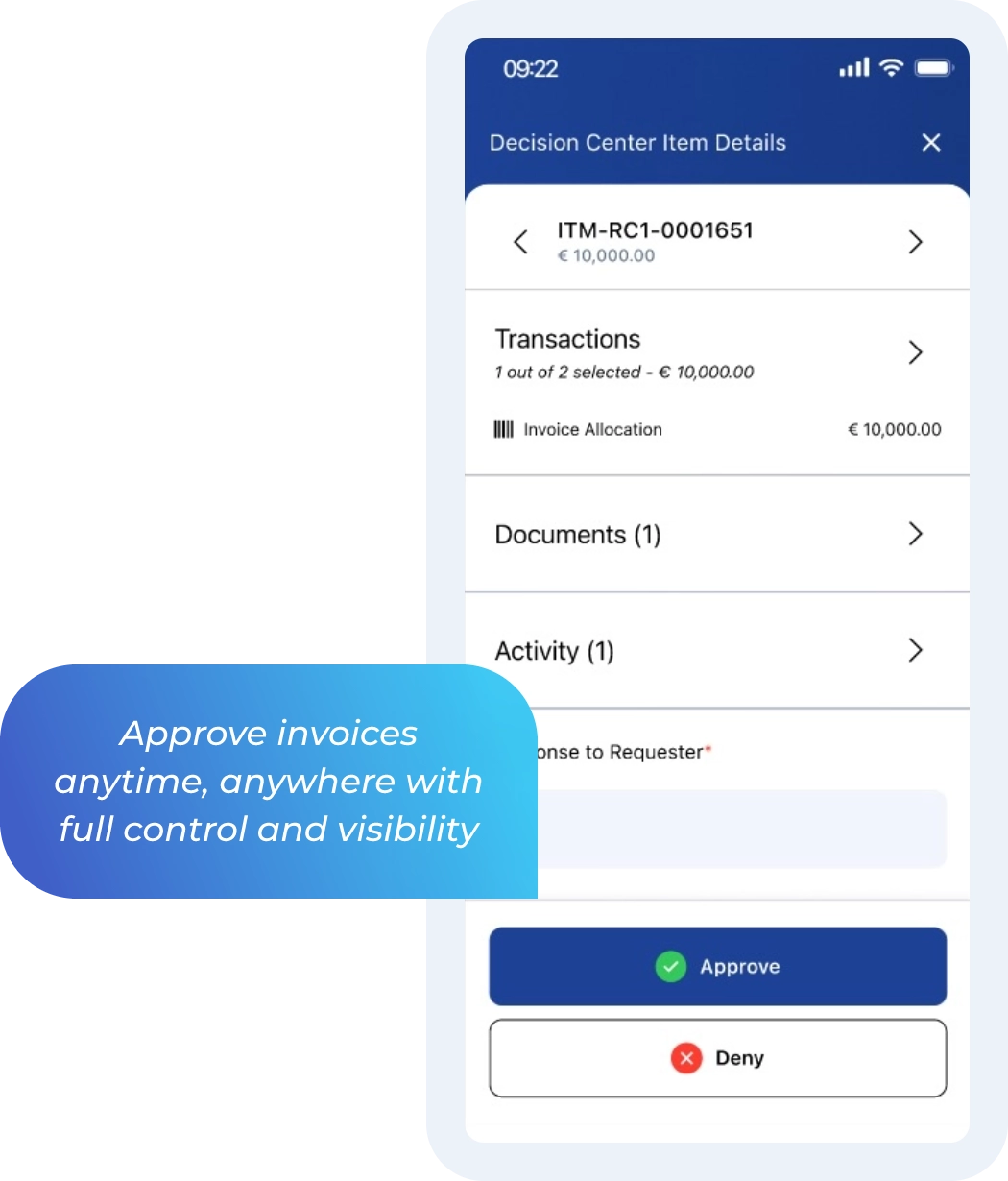 Approve Invoices via Mobile image