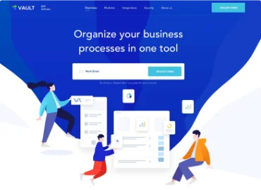 Vault landing page sample